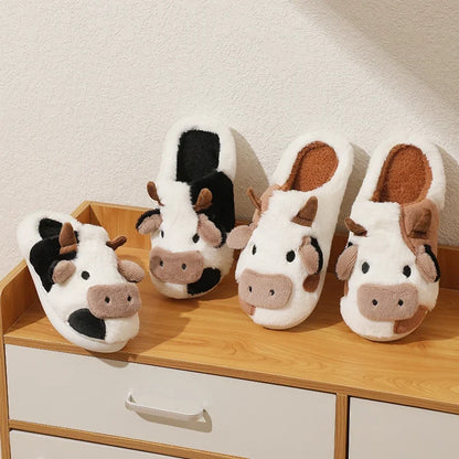 CozyToes Cartoon Cow Slippers